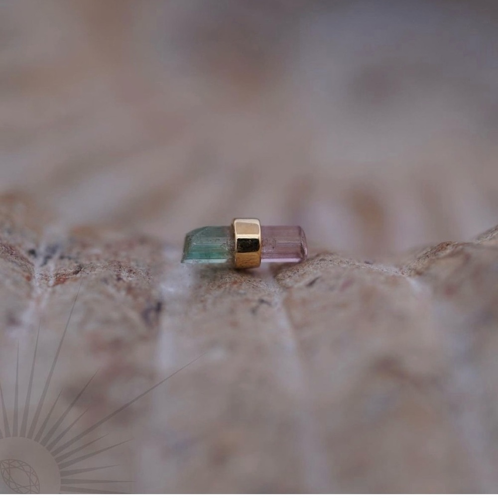 New Quetzalli Bound by Love threadless end w 🍉🍉🍉tourmaline in yellow gold 💛